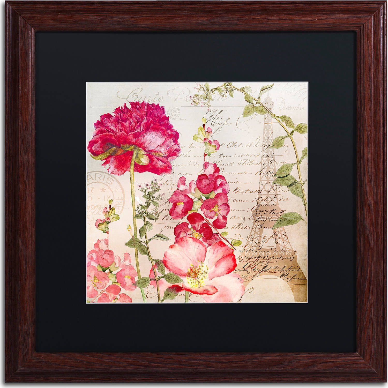 Trademark Fine Art "Always Paris II" Canvas Art by Color Bakery, Black Matte, Wood Frame