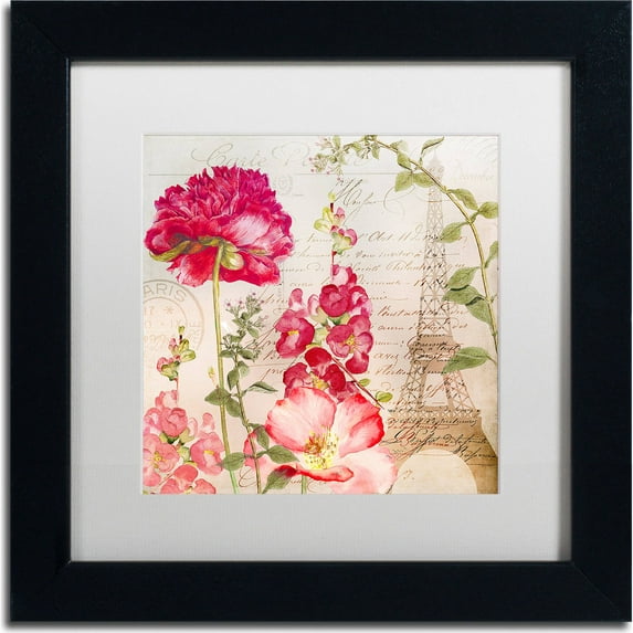 Trademark Fine Art "Always Paris II" Canvas Art by Color Bakery, White Matte, Black Frame