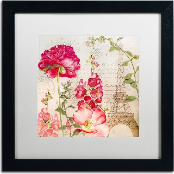 Trademark Fine Art "Always Paris II" Canvas Art by Color Bakery, White Matte, Black Frame