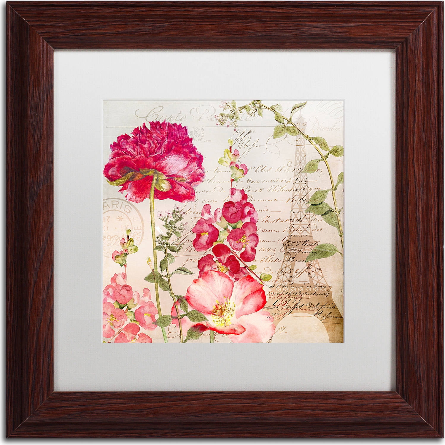 Trademark Fine Art "Always Paris II" Canvas Art by Color Bakery, White Matte, Wood Frame