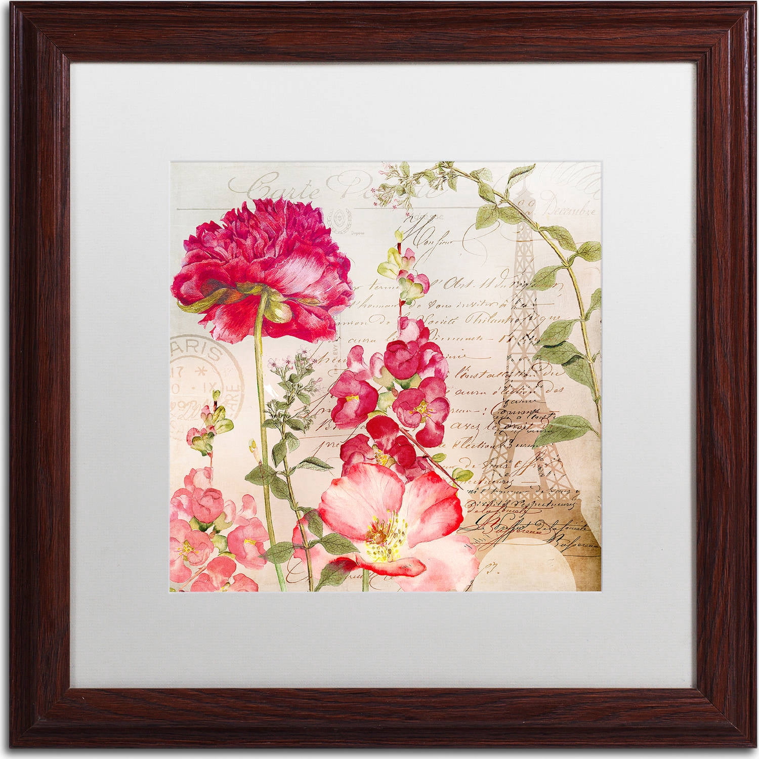 Trademark Fine Art "Always Paris II" Canvas Art by Color Bakery, White Matte, Wood Frame