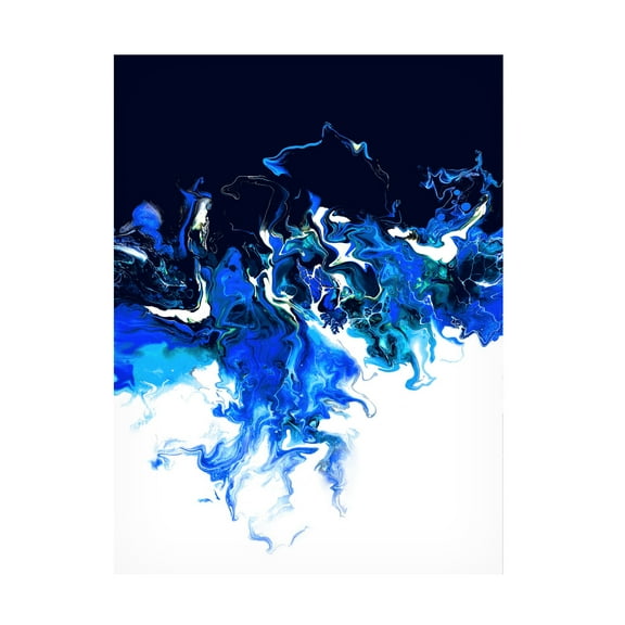 Trademark Fine Art Alyson Storms  Blue Colorful Wave Canvas Wall Art