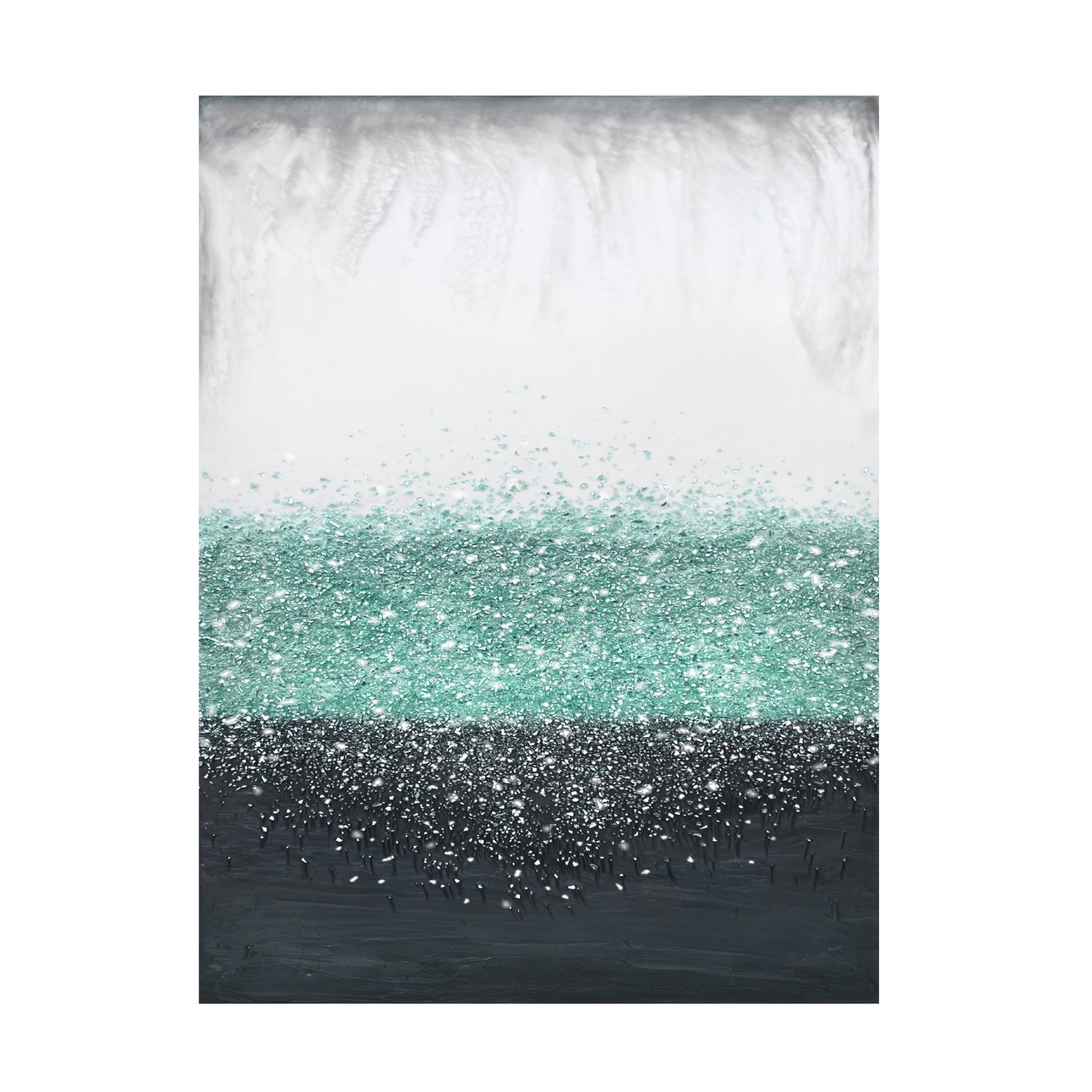 Trademark Fine Art Alyson Storms  Crystal Rain Green Canvas Wall Art