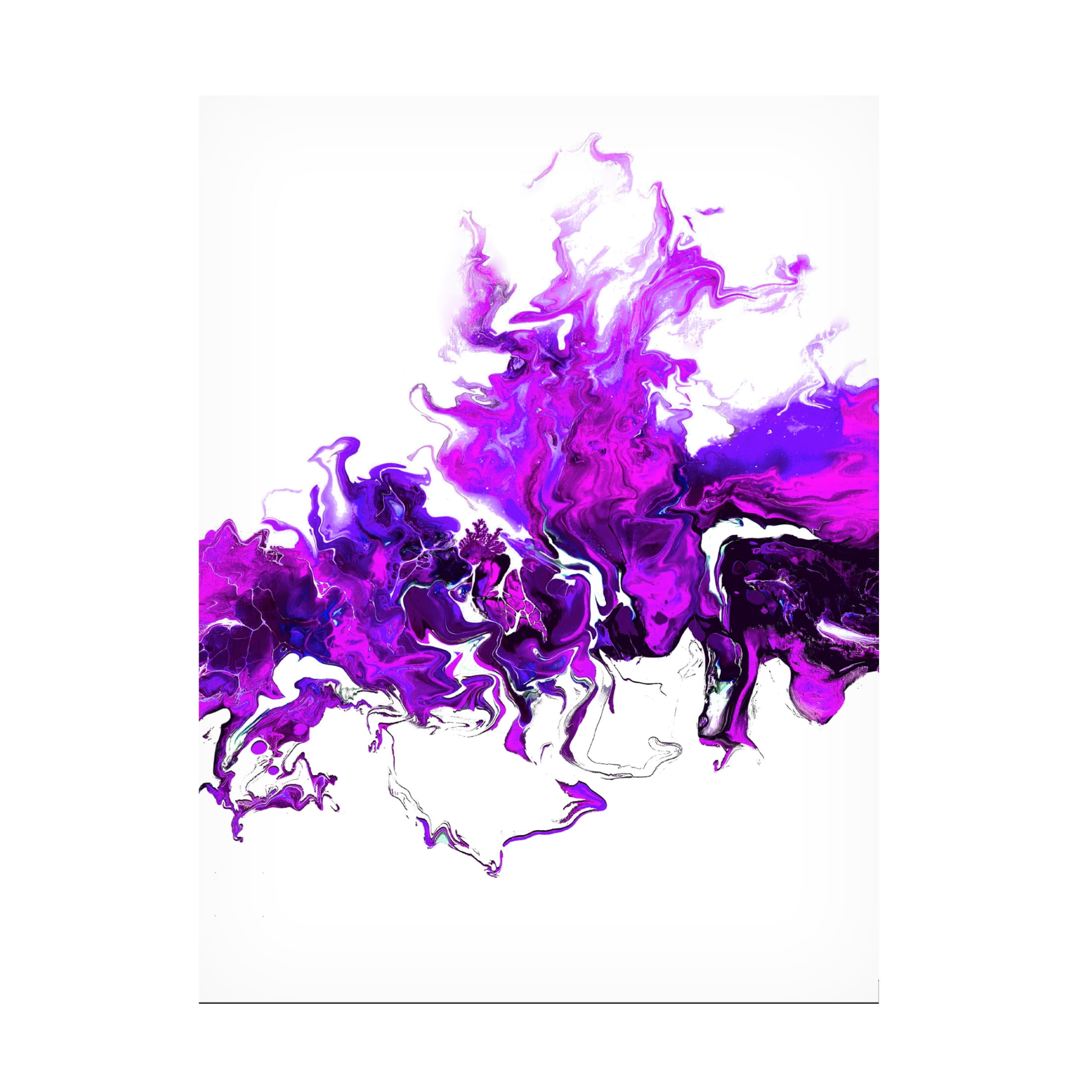Trademark Fine Art Alyson Storms Purple Colorful White Wave Canvas Wall Art