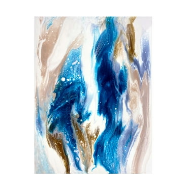 Trademark Fine Art Alyson Storms  Sapphire Wave Canvas Wall Art