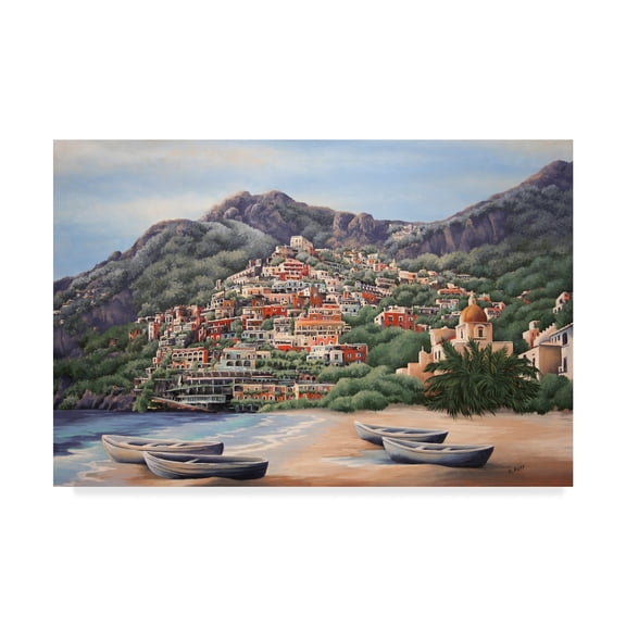 Trademark Fine Art 'Amalfi Coast Line' Canvas Art by Carol J Rupp