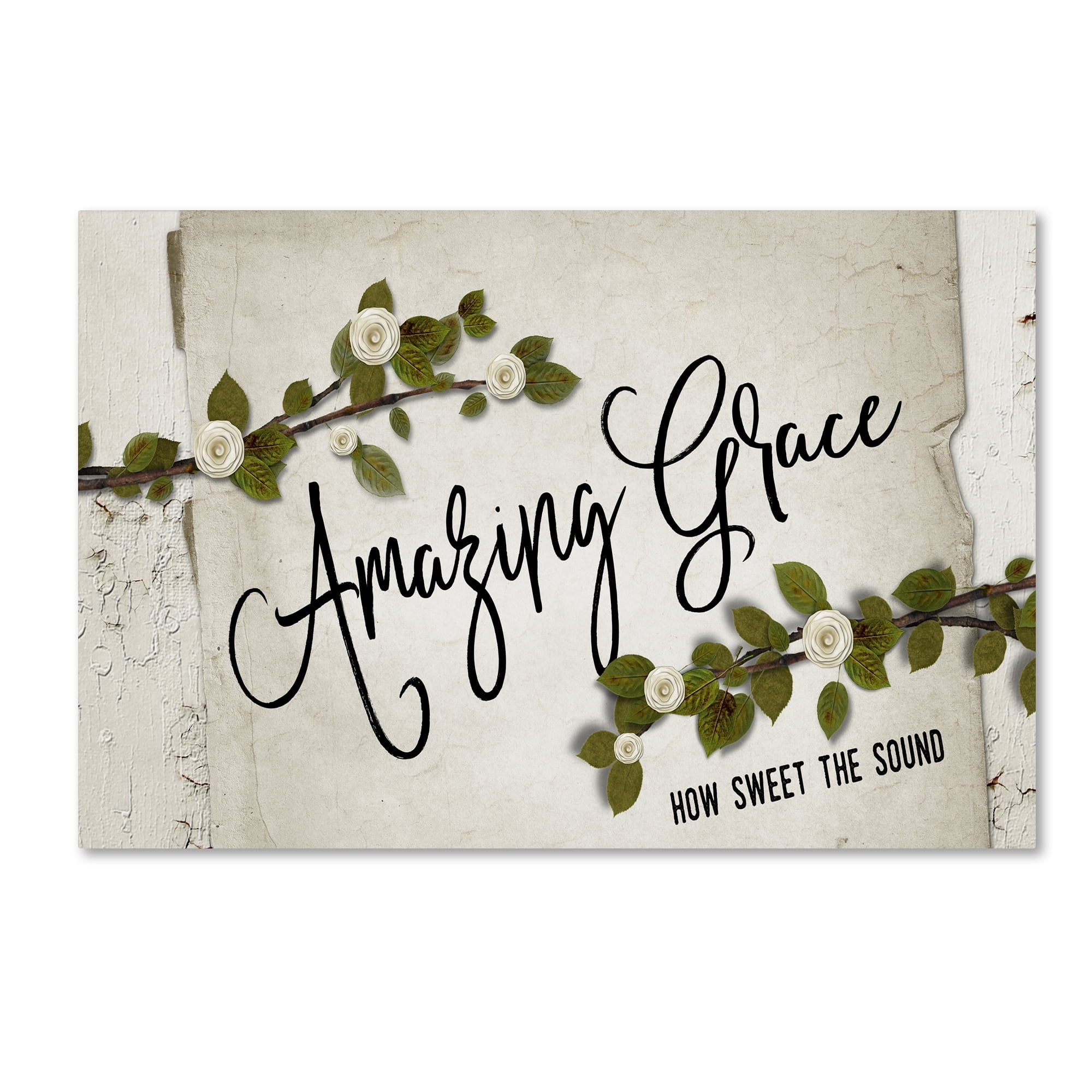 Large White and Green Canvas Motivational Quote Print