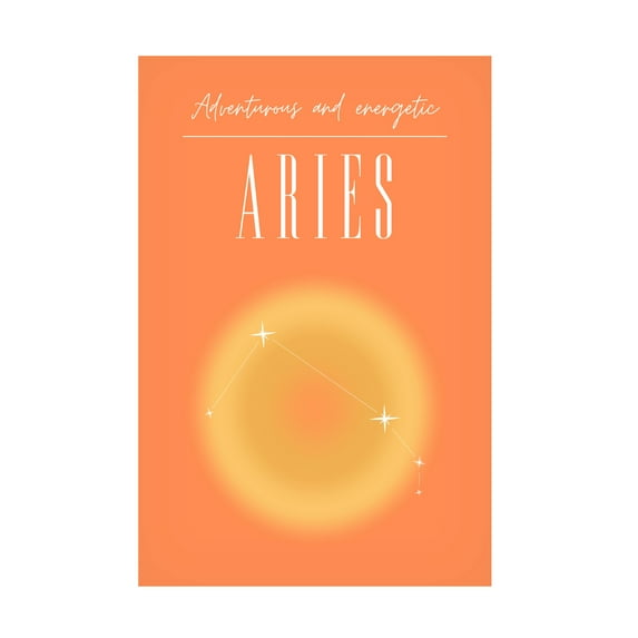 Trademark Fine Art Amelie Aries Zodiac Print Art Canvas Wall Art