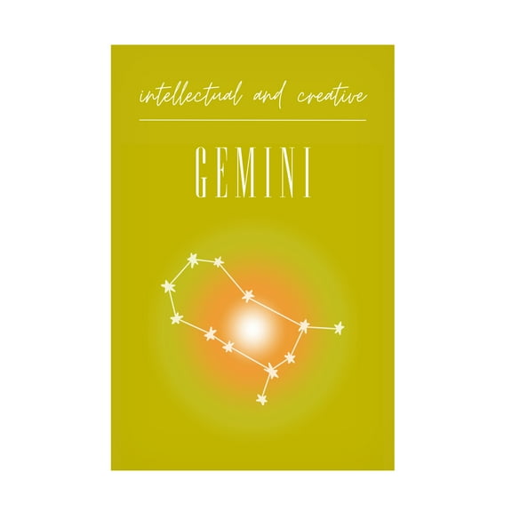 Trademark Fine Art Amelie Gemini Zodiac Print Art Canvas Wall Art