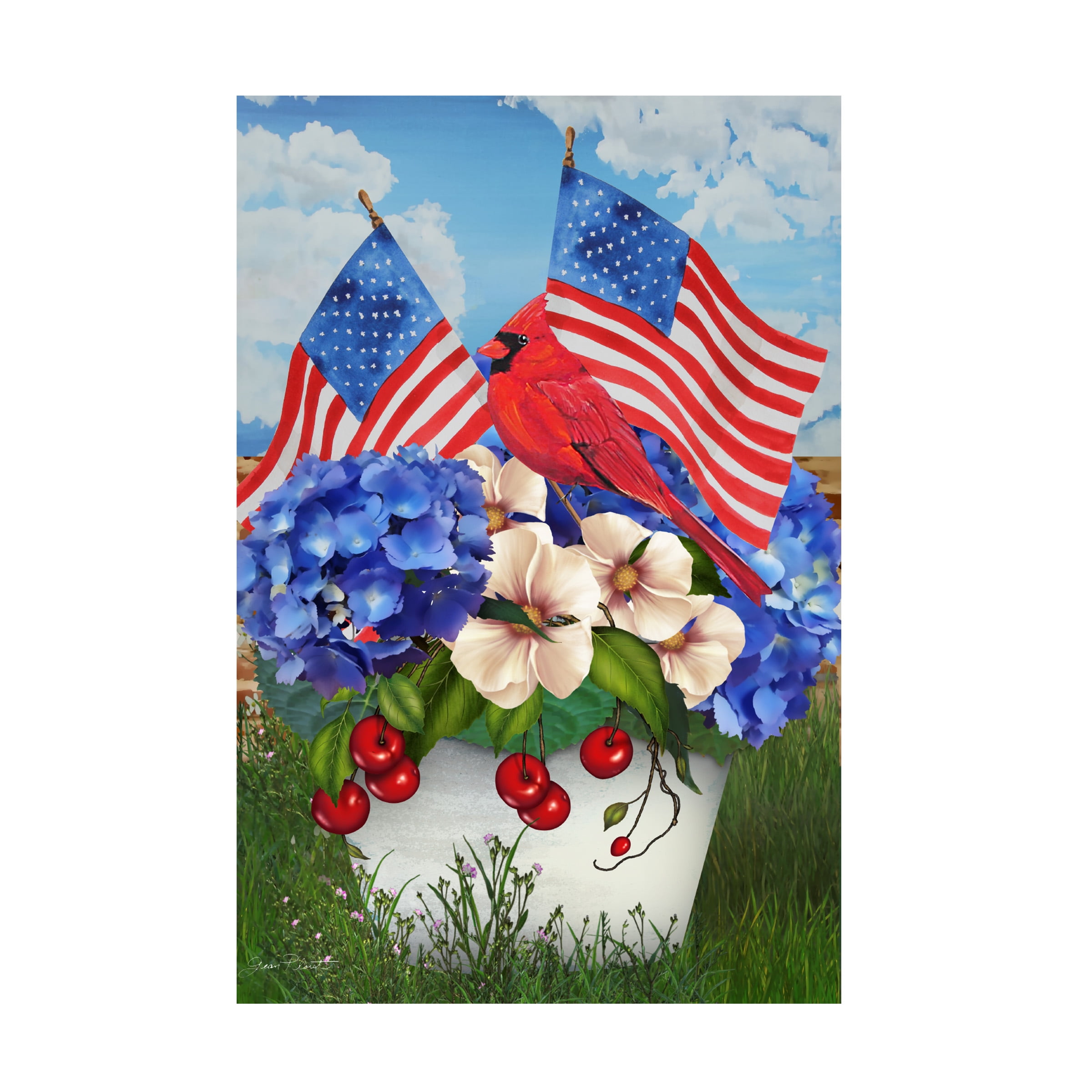 Trademark Fine Art 'America The Beautiful' Canvas Art by Jean Plout