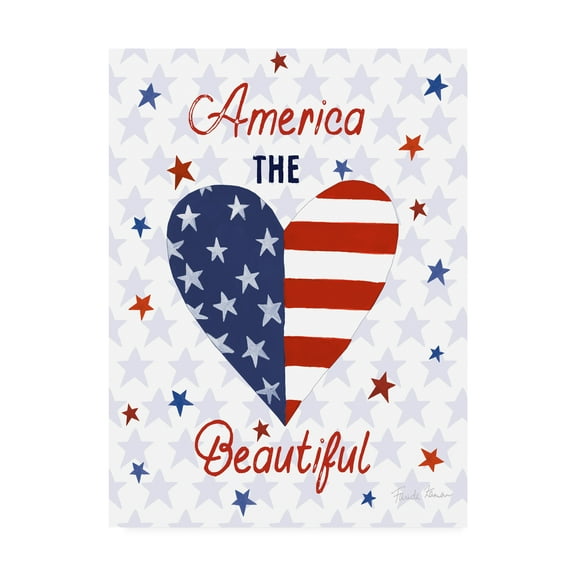 Trademark Fine Art 'America The Beautiful II Flag' Canvas Art by Farida Zaman