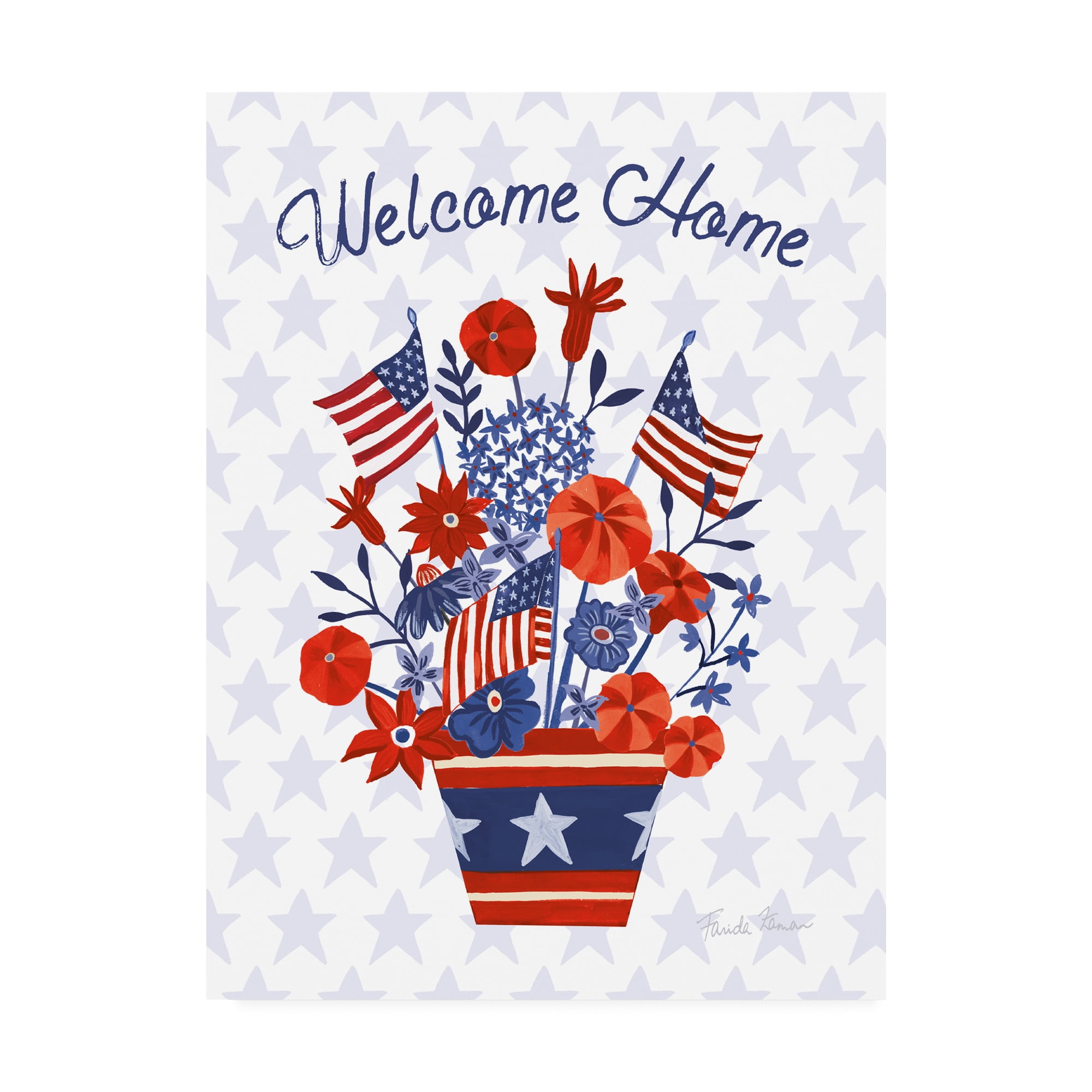 Trademark Fine Art 'America The Beautiful III' Canvas Art by Farida Zaman