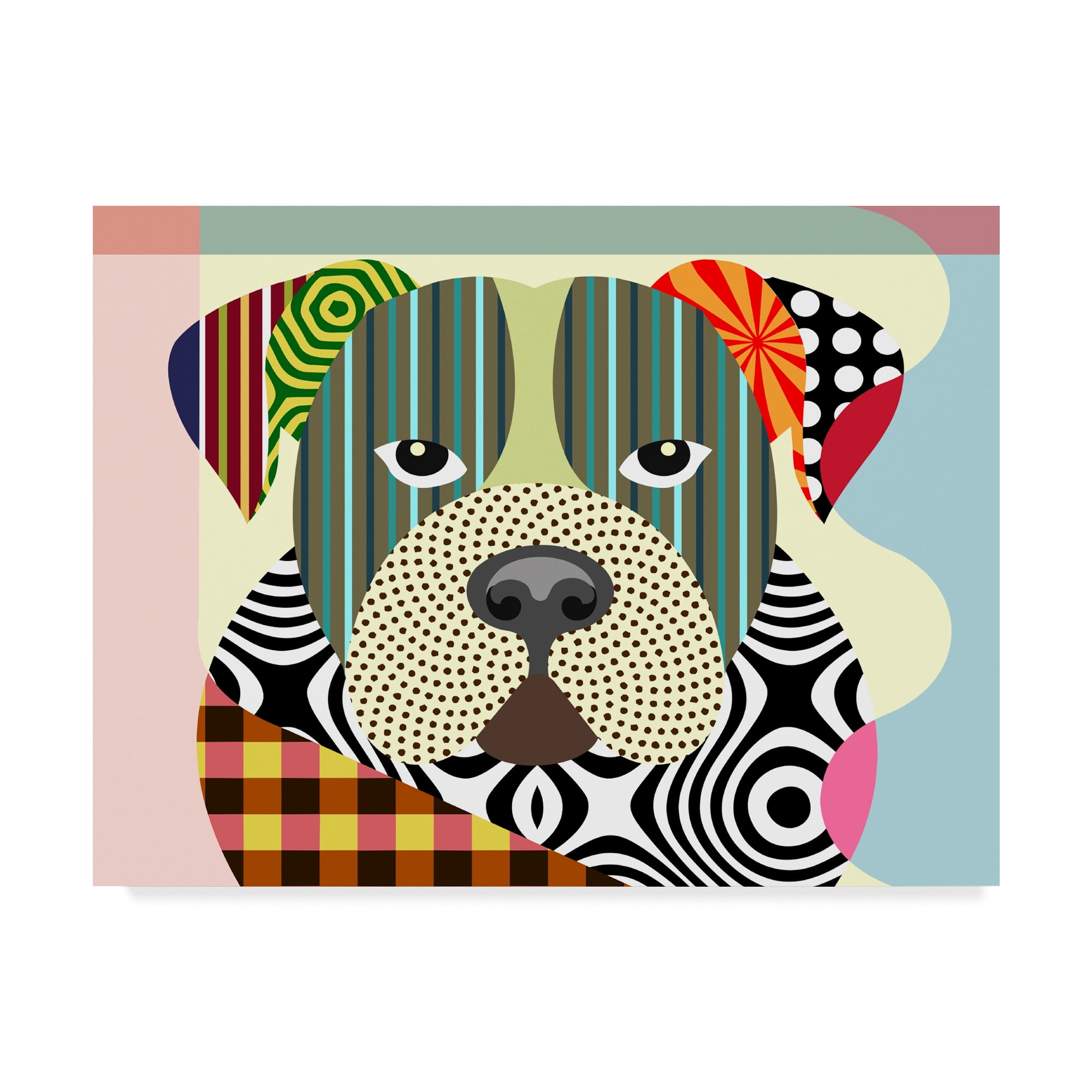 Trademark Fine Art 'American Bulldog' Canvas Art by Lanre Adefioye