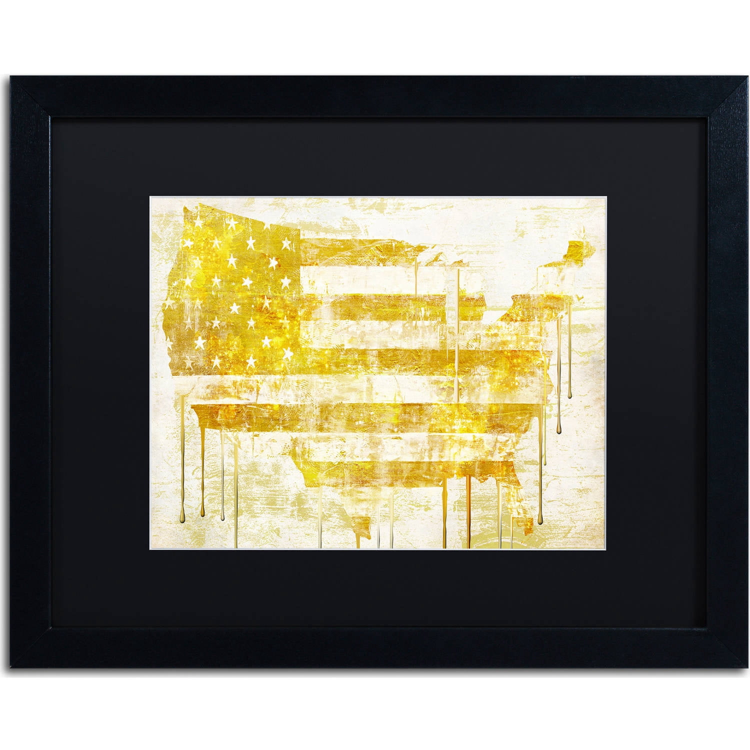 Trademark Fine Art "American Dream I" Canvas Art by Color Bakery, Black Matte, Black Frame