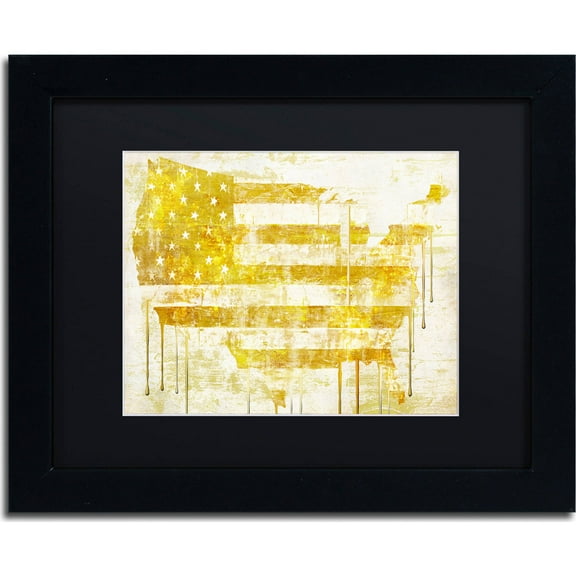 Trademark Fine Art "American Dream I" Canvas Art by Color Bakery, Black Matte, Black Frame