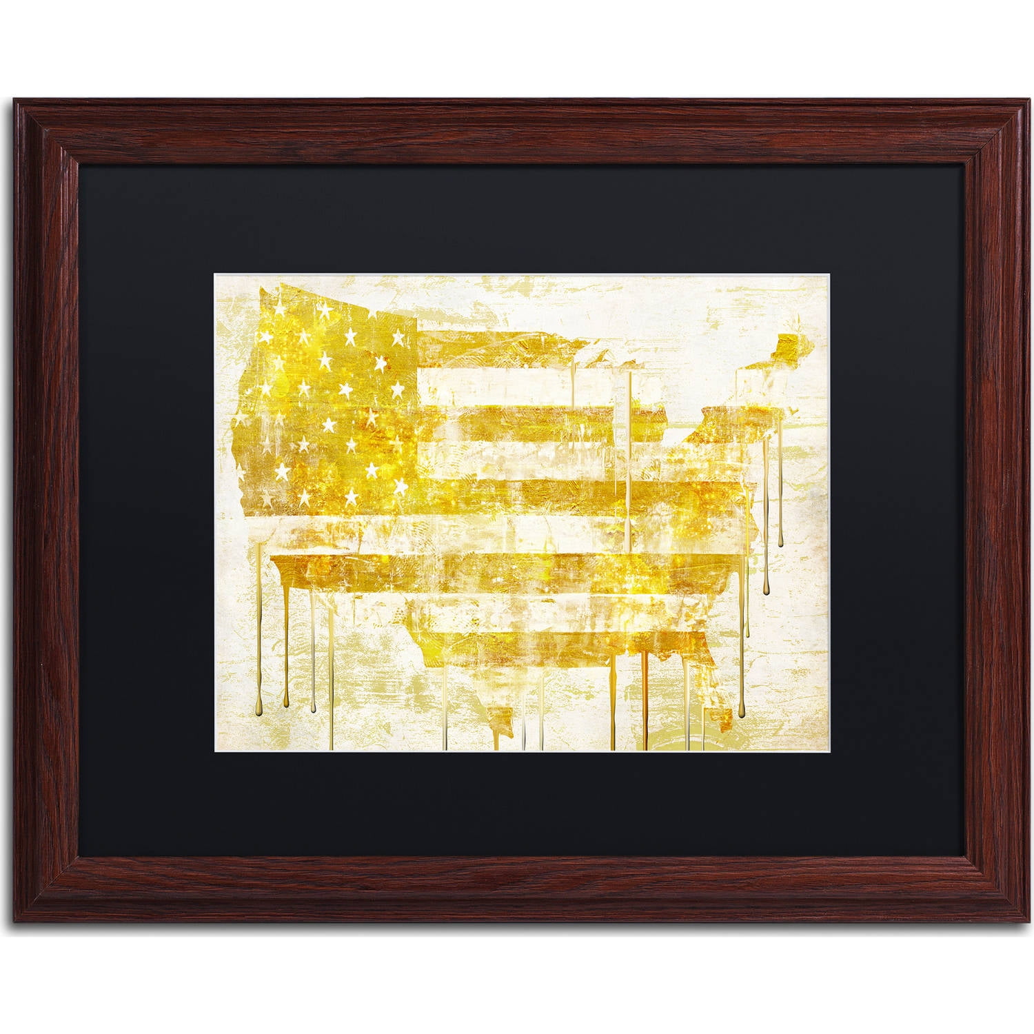 Trademark Fine Art "American Dream I" Canvas Art by Color Bakery, Black Matte, Wood Frame