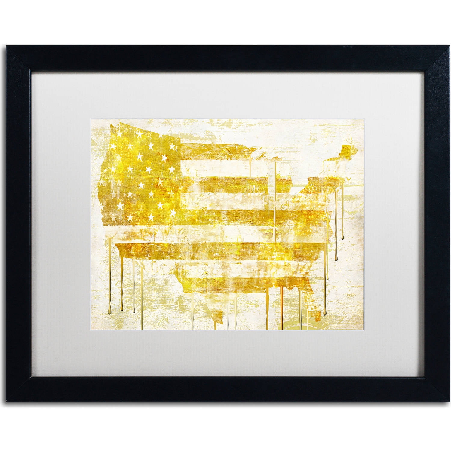 Trademark Fine Art "American Dream I" Canvas Art by Color Bakery, White Matte, Black Frame