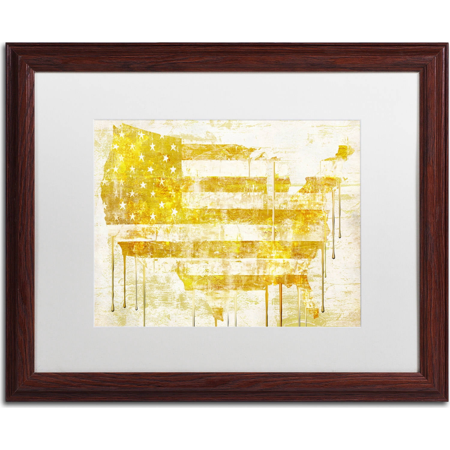 Trademark Fine Art "American Dream I" Canvas Art by Color Bakery, White Matte, Wood Frame
