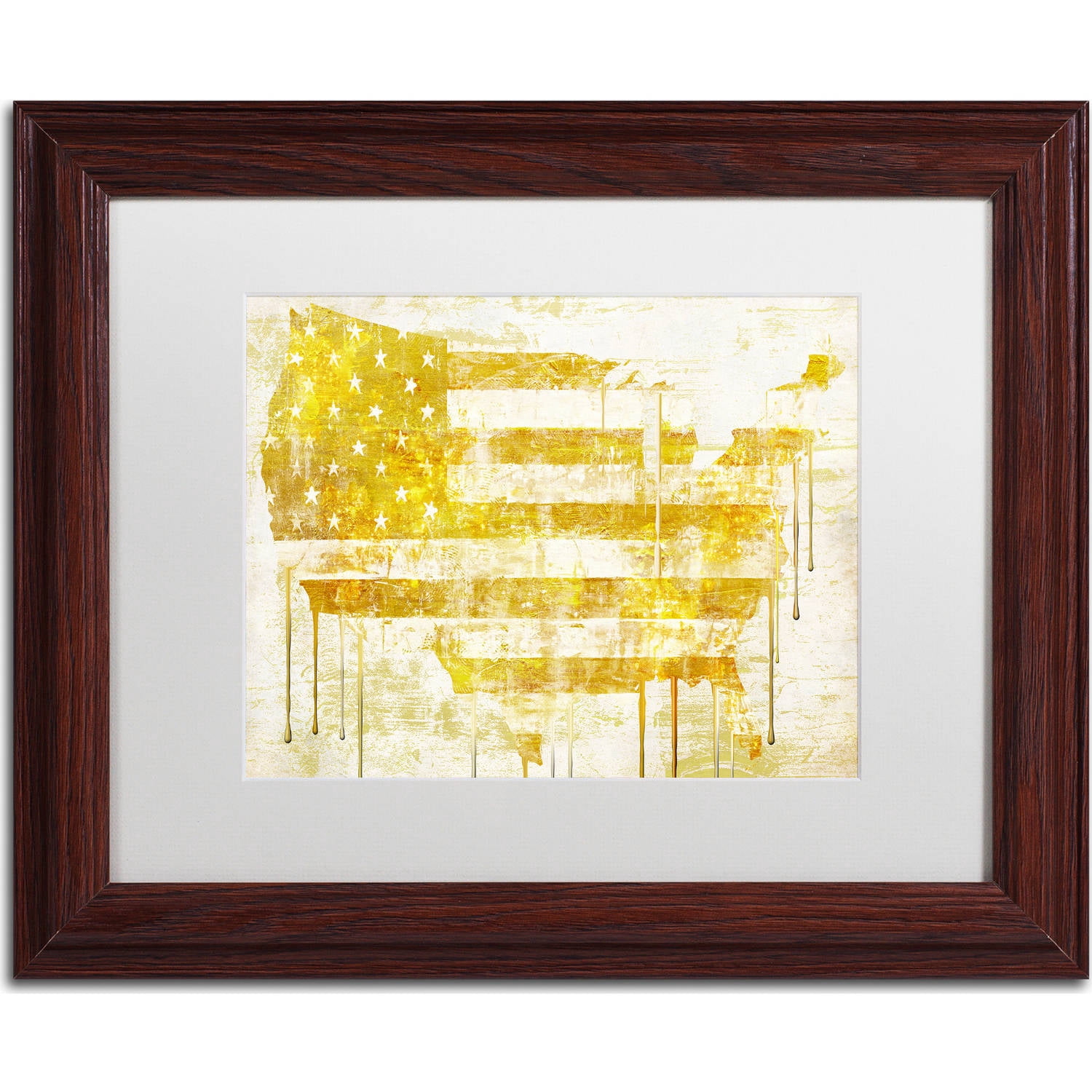 Trademark Fine Art "American Dream I" Canvas Art by Color Bakery, White Matte, Wood Frame