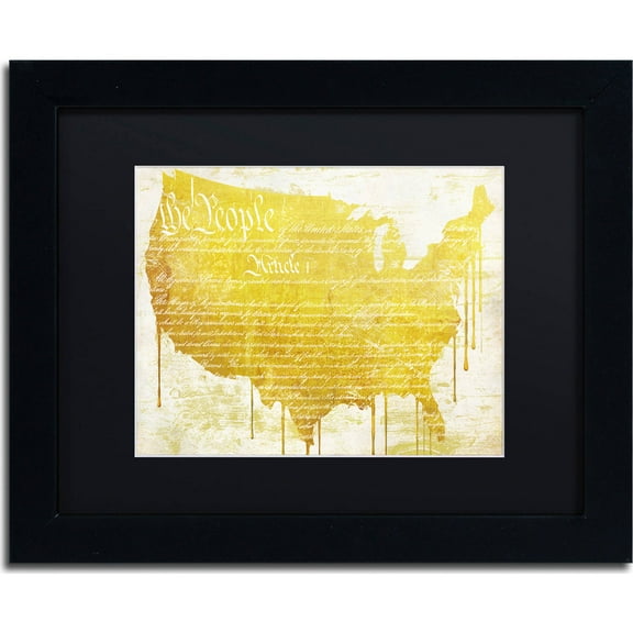 Trademark Fine Art "American Dream II" Canvas Art by Color Bakery, Black Matte, Black Frame