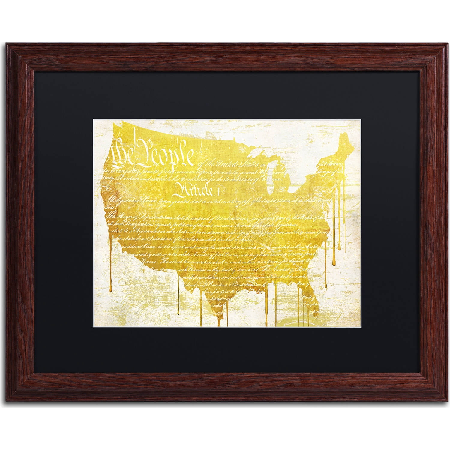 Trademark Fine Art "American Dream II" Canvas Art by Color Bakery, Black Matte, Wood Frame