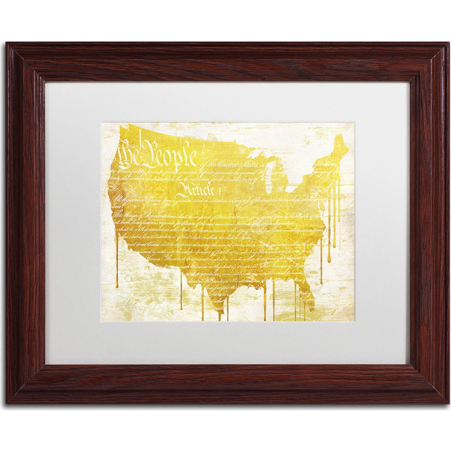 Trademark Fine Art "American Dream II" Canvas Art by Color Bakery, White Matte, Wood Frame