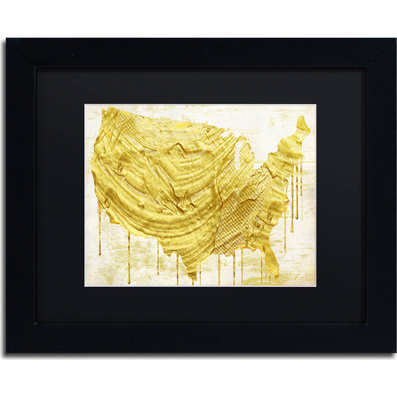 Trademark Fine Art "American Dream III" Canvas Art by Color Bakery, Black Matte, Black Frame