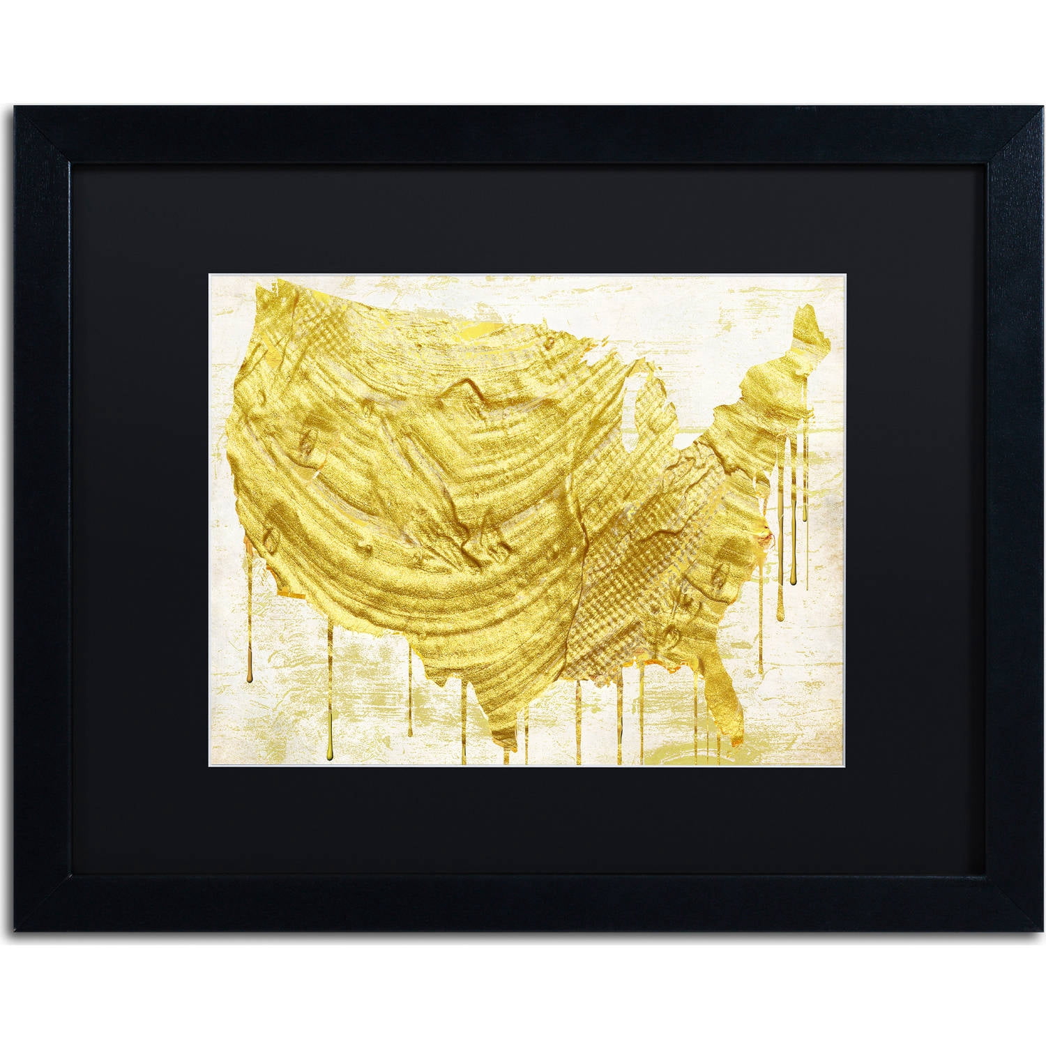 Trademark Fine Art "American Dream III" Canvas Art by Color Bakery, Black Matte, Black Frame