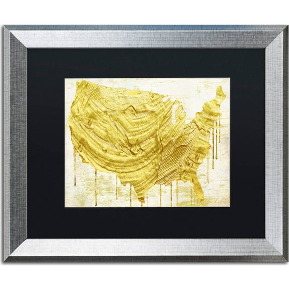 Trademark Fine Art "American Dream III" Canvas Art by Color Bakery, Black Matte, Silver Frame