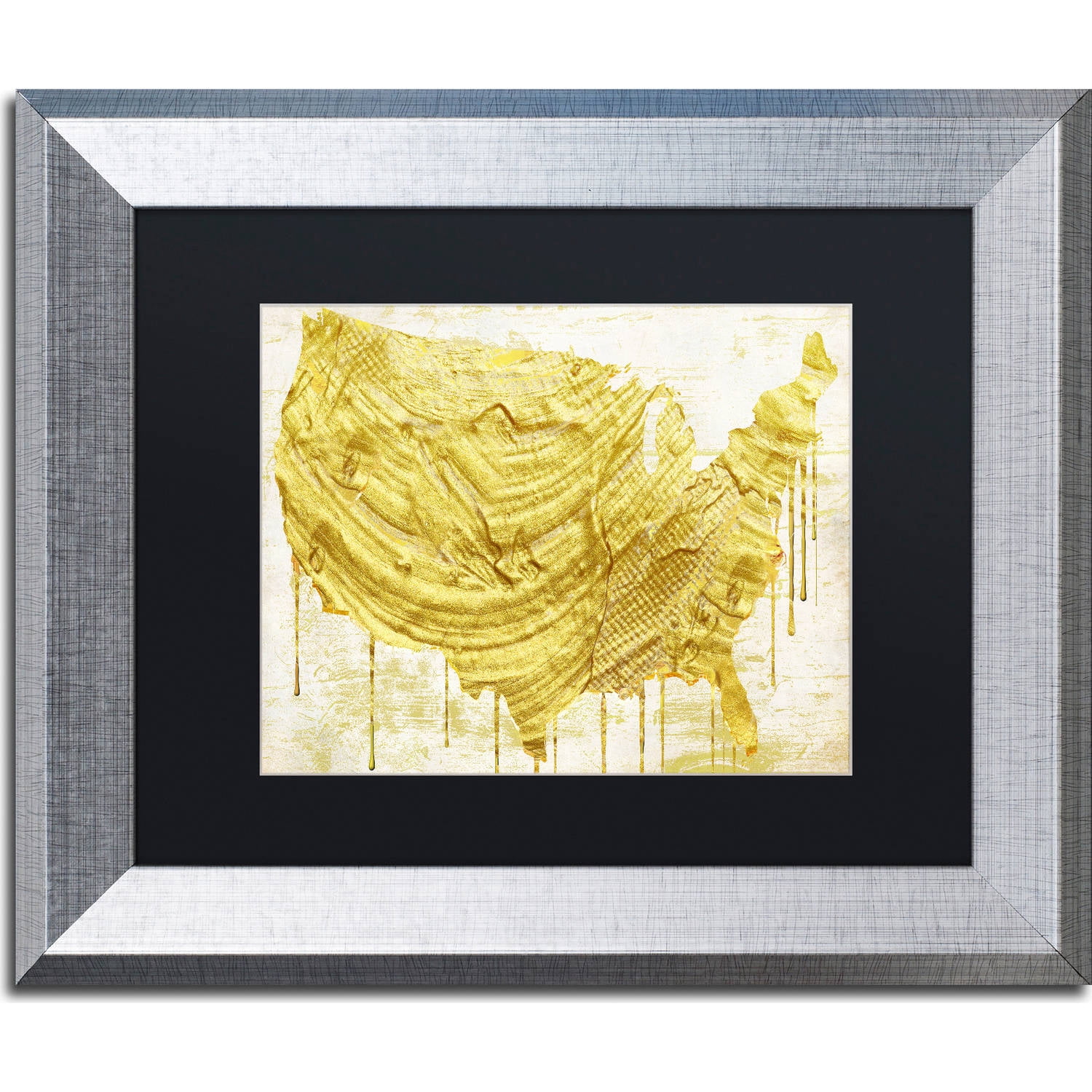 Trademark Fine Art "American Dream III" Canvas Art by Color Bakery, Black Matte, Silver Frame