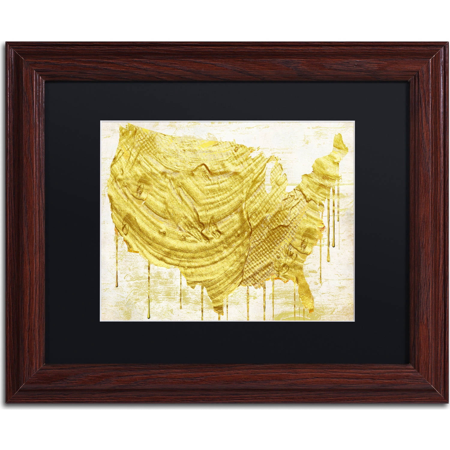 Trademark Fine Art "American Dream III" Canvas Art by Color Bakery, Black Matte, Wood Frame