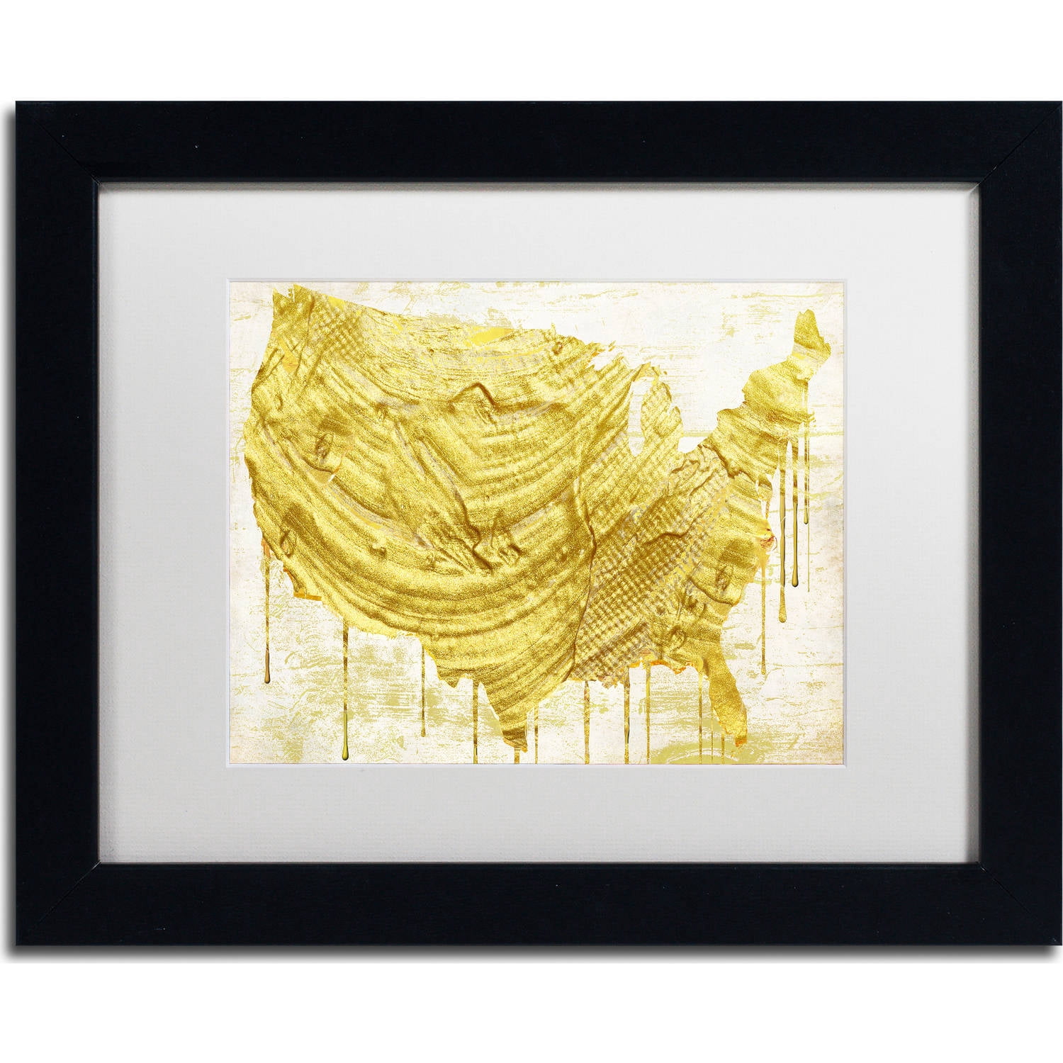 Trademark Fine Art "American Dream III" Canvas Art by Color Bakery, White Matte, Black Frame