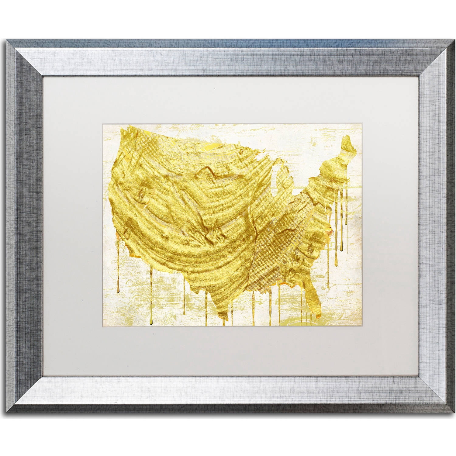 Trademark Fine Art "American Dream III" Canvas Art by Color Bakery, White Matte, Silver Frame