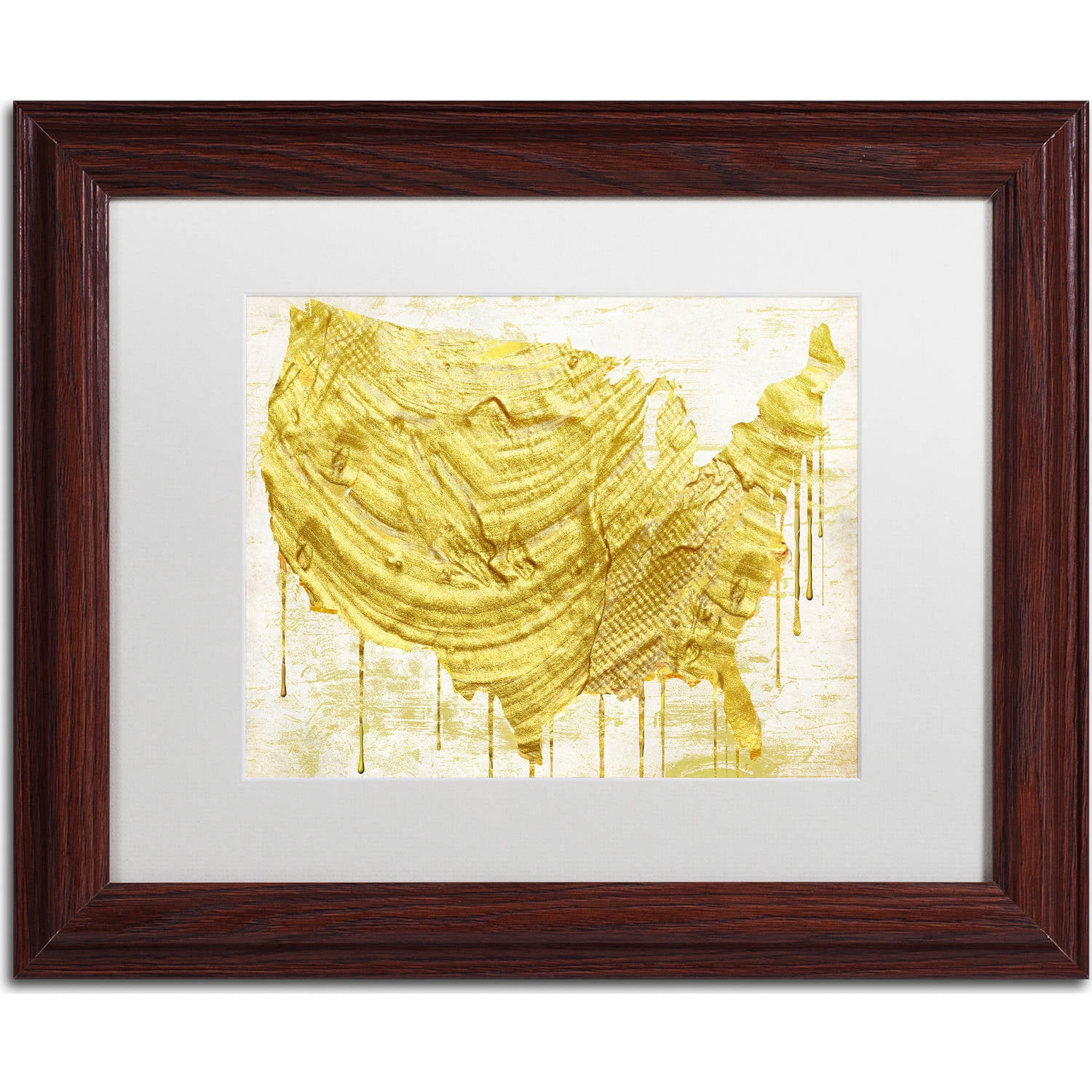 Trademark Fine Art "American Dream III" Canvas Art by Color Bakery, White Matte, Wood Frame