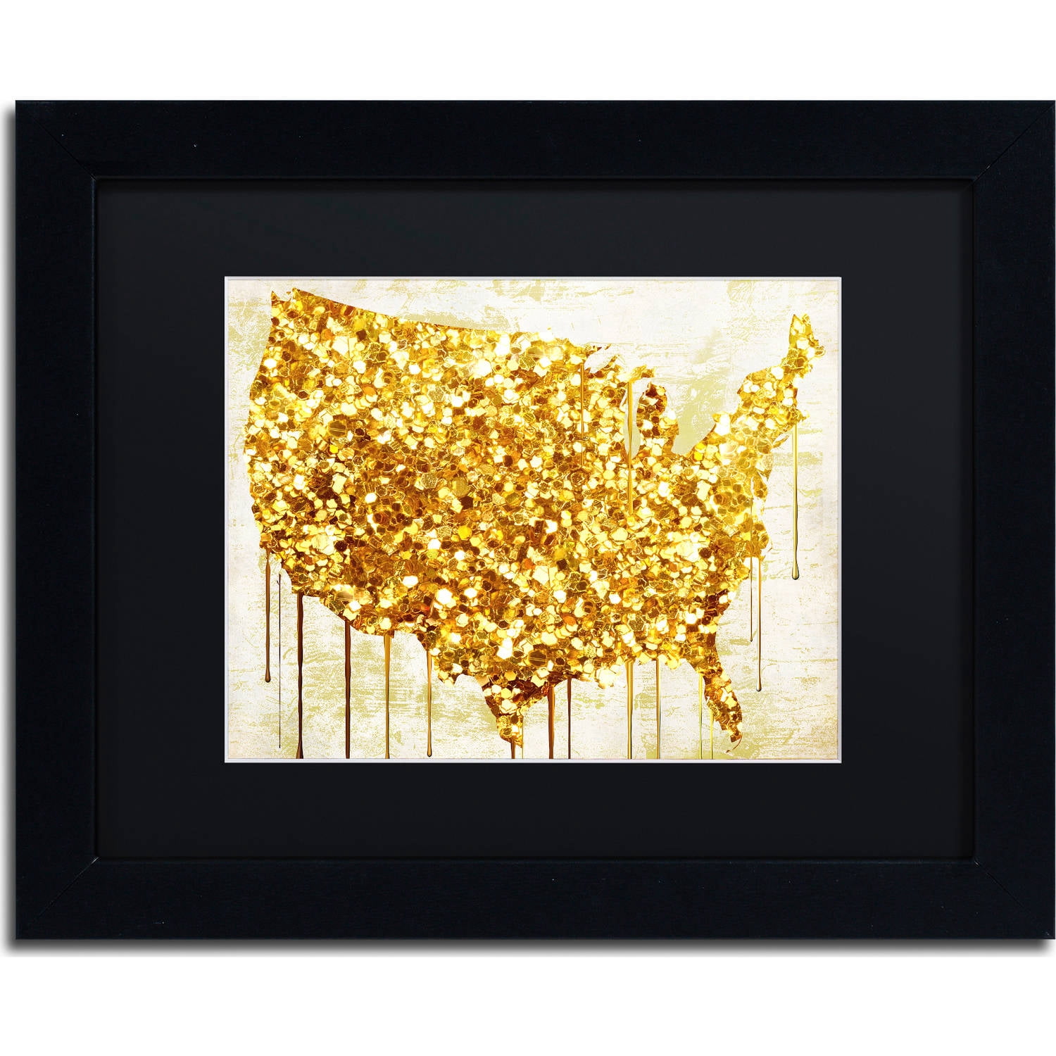 Trademark Fine Art "American Dream IV" Canvas Art by Color Bakery, Black Matte, Black Frame