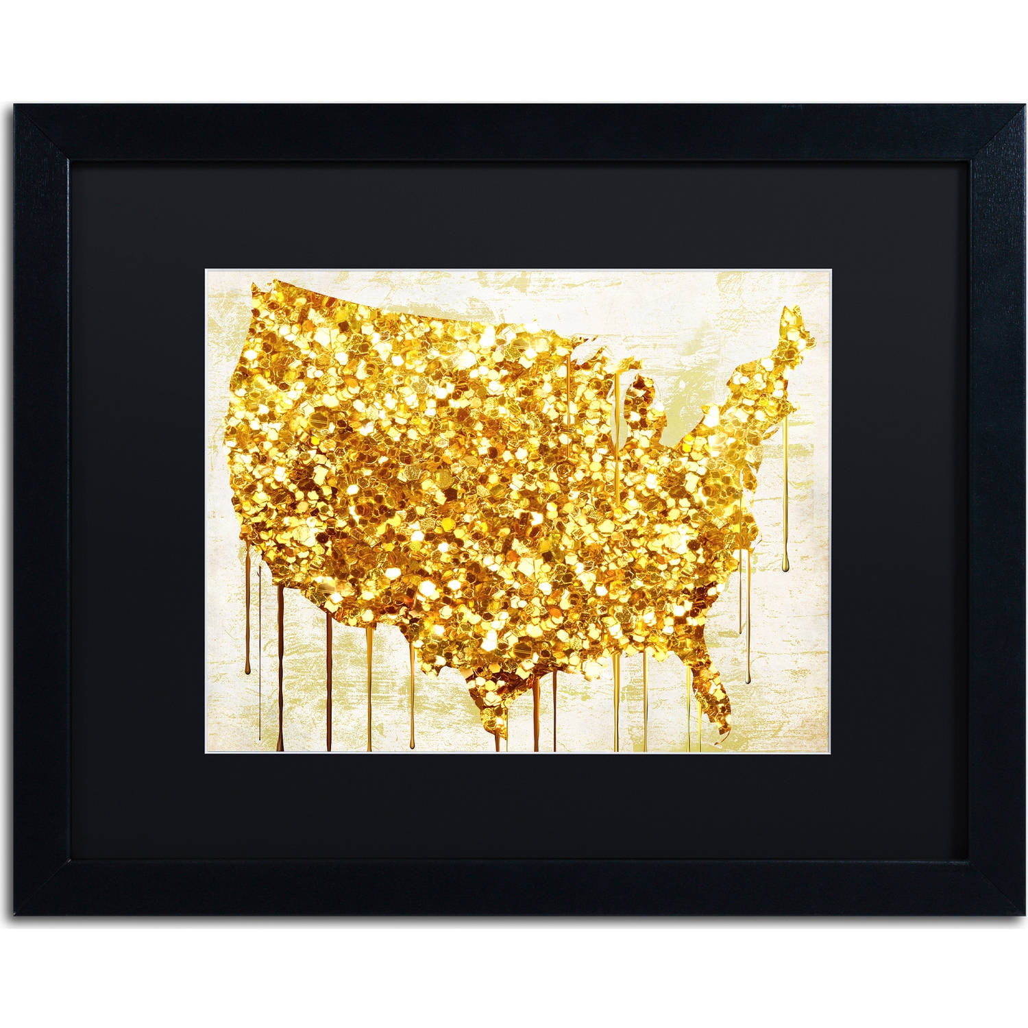 Trademark Fine Art "American Dream IV" Canvas Art by Color Bakery, Black Matte, Black Frame