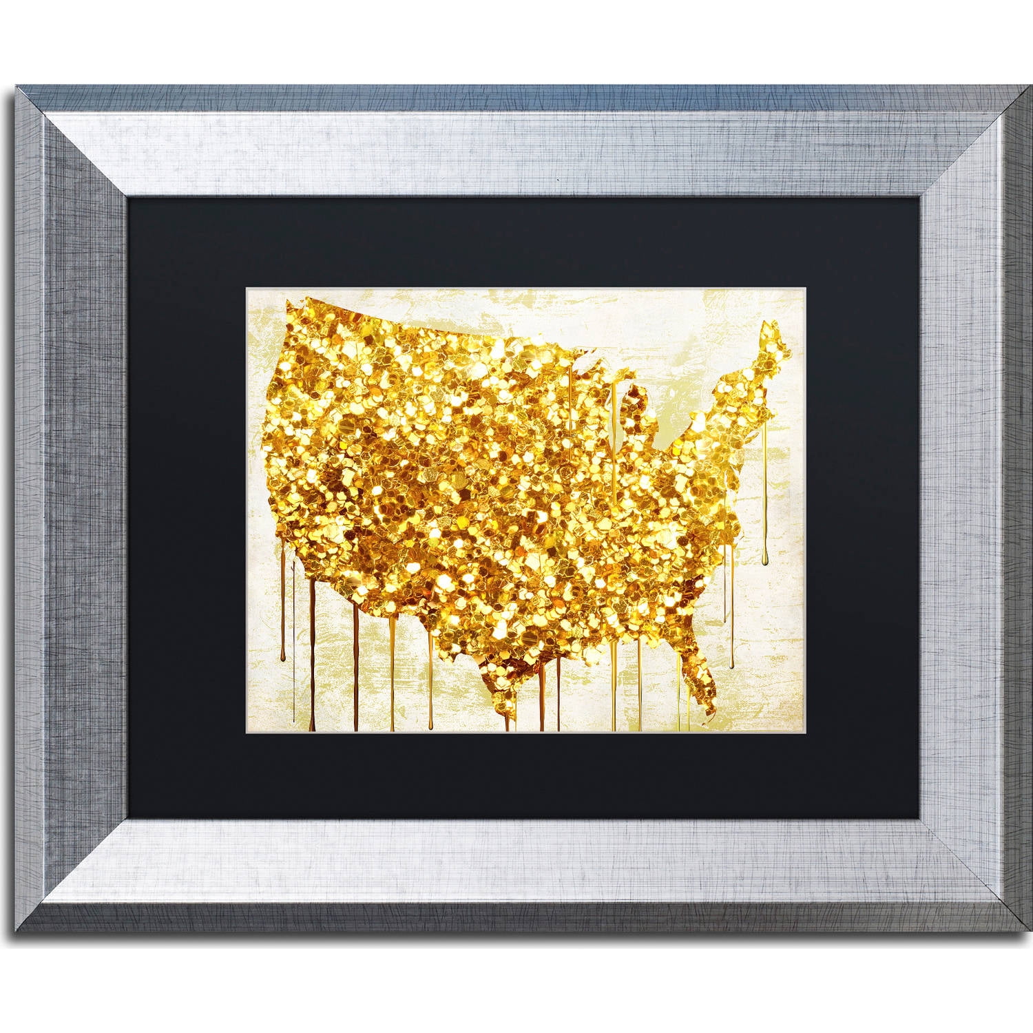 Trademark Fine Art "American Dream IV" Canvas Art by Color Bakery, Black Matte, Silver Frame
