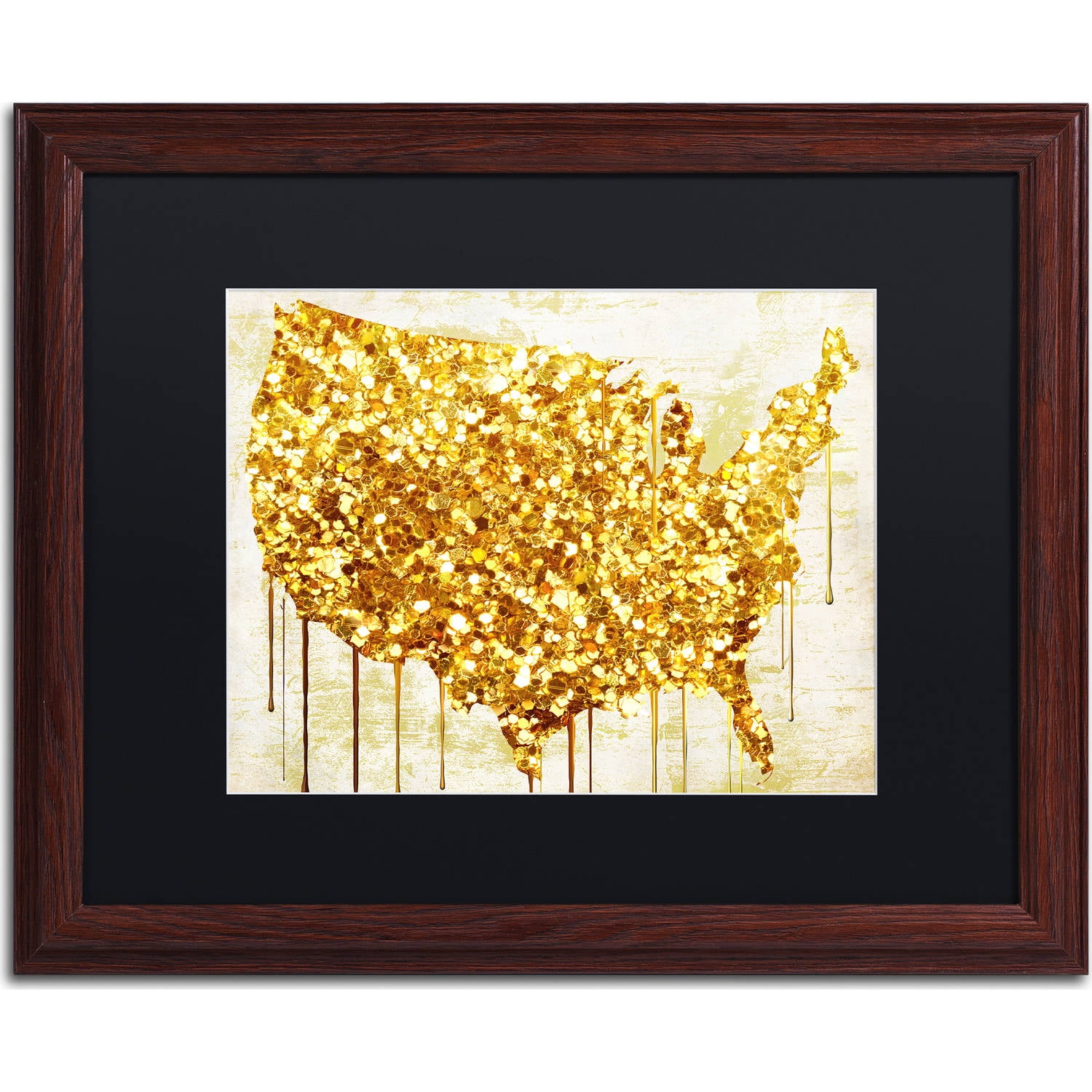 Trademark Fine Art "American Dream IV" Canvas Art by Color Bakery, Black Matte, Wood Frame