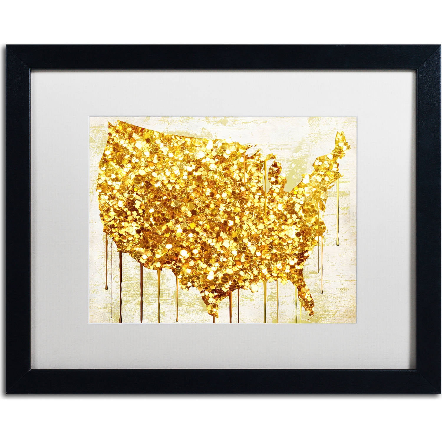 Trademark Fine Art "American Dream IV" Canvas Art by Color Bakery, White Matte, Black Frame