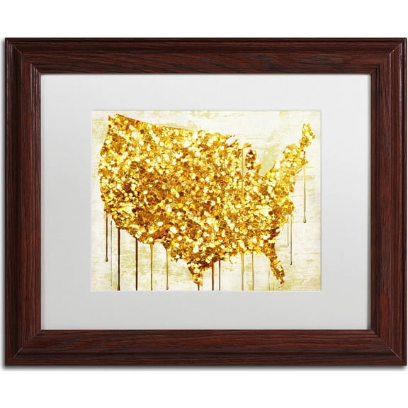 Trademark Fine Art "American Dream IV" Canvas Art by Color Bakery, White Matte, Wood Frame