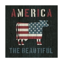Trademark Fine Art 'American Farm Cow' Canvas Art by Michael Mullan