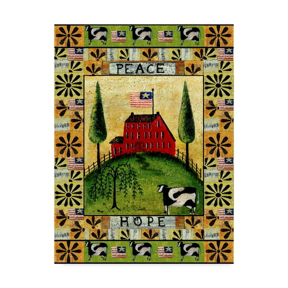Trademark Fine Art 'American Farm Peace Hope' Canvas Art by Cheryl Bartley