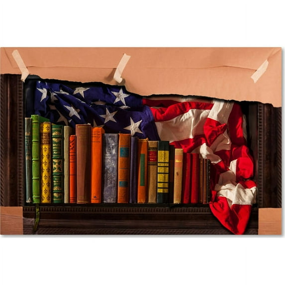 Trademark Fine Art "American Library" Canvas Art by Roderick Stevens