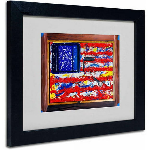Trademark Fine Art "American Paint" by Roderick Stevens, Black Frame