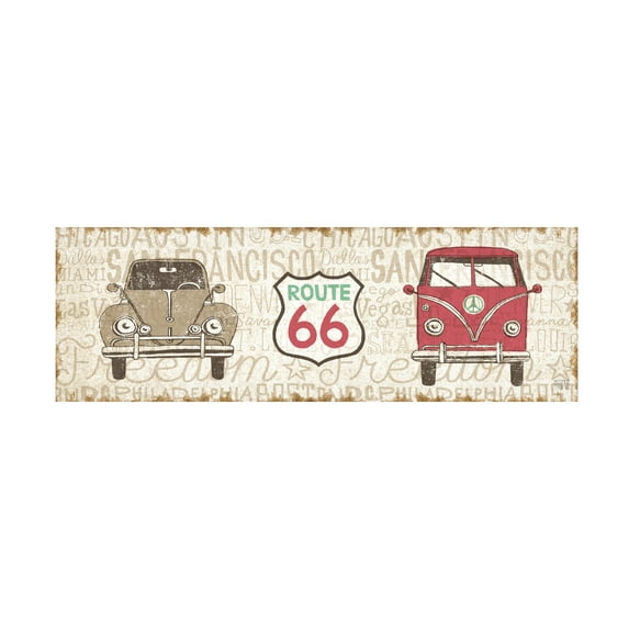 Trademark Fine Art 'American Roadtrip 66 Beetle and Bus' Canvas Art by Oliver Towne