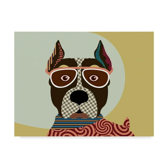 Trademark Fine Art 'American Staffordshire Terrier' Canvas Art by Lanre Adefioye