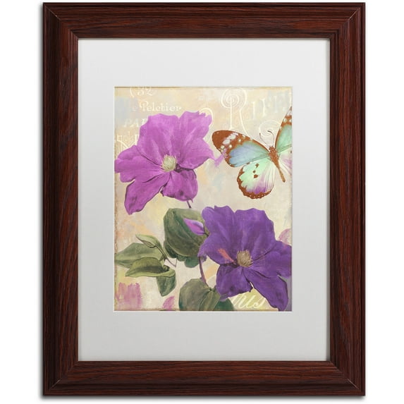 Trademark Fine Art "Amethyste" Canvas Art by Color Bakery White Matte, Wood Frame