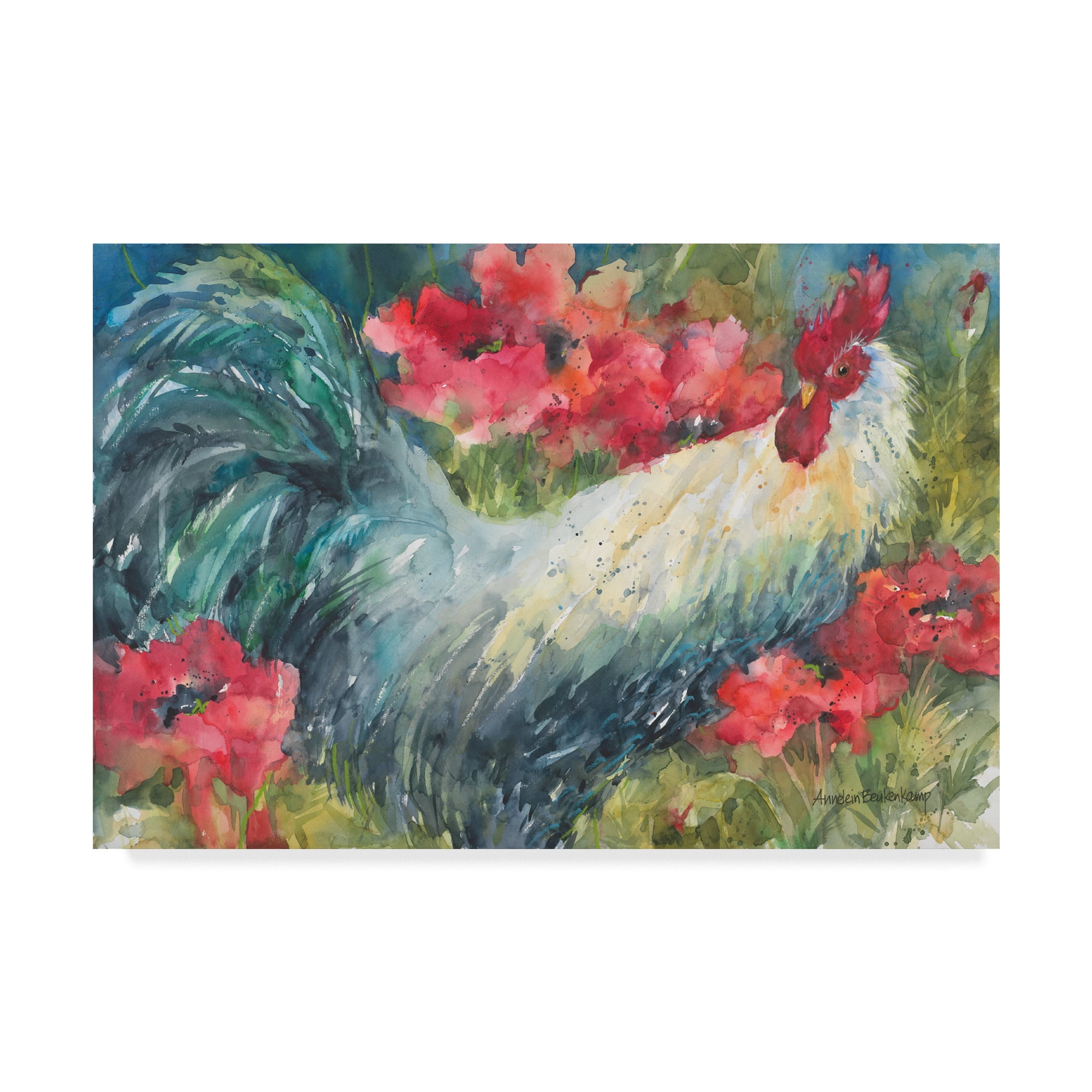 Trademark Fine Art 'Among The Poppies' Canvas Art by Annelein Beukenkamp