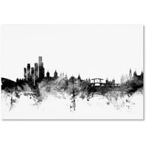 Trademark Fine Art "Amsterdam Skyline B&W" Canvas Art by Michael Tompsett