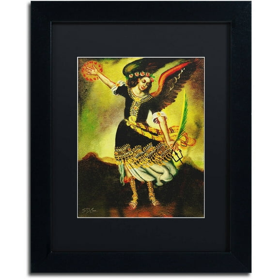Trademark Fine Art "An Angel" Canvas Art by Masters Fine Art, Black Matte, Black Frame